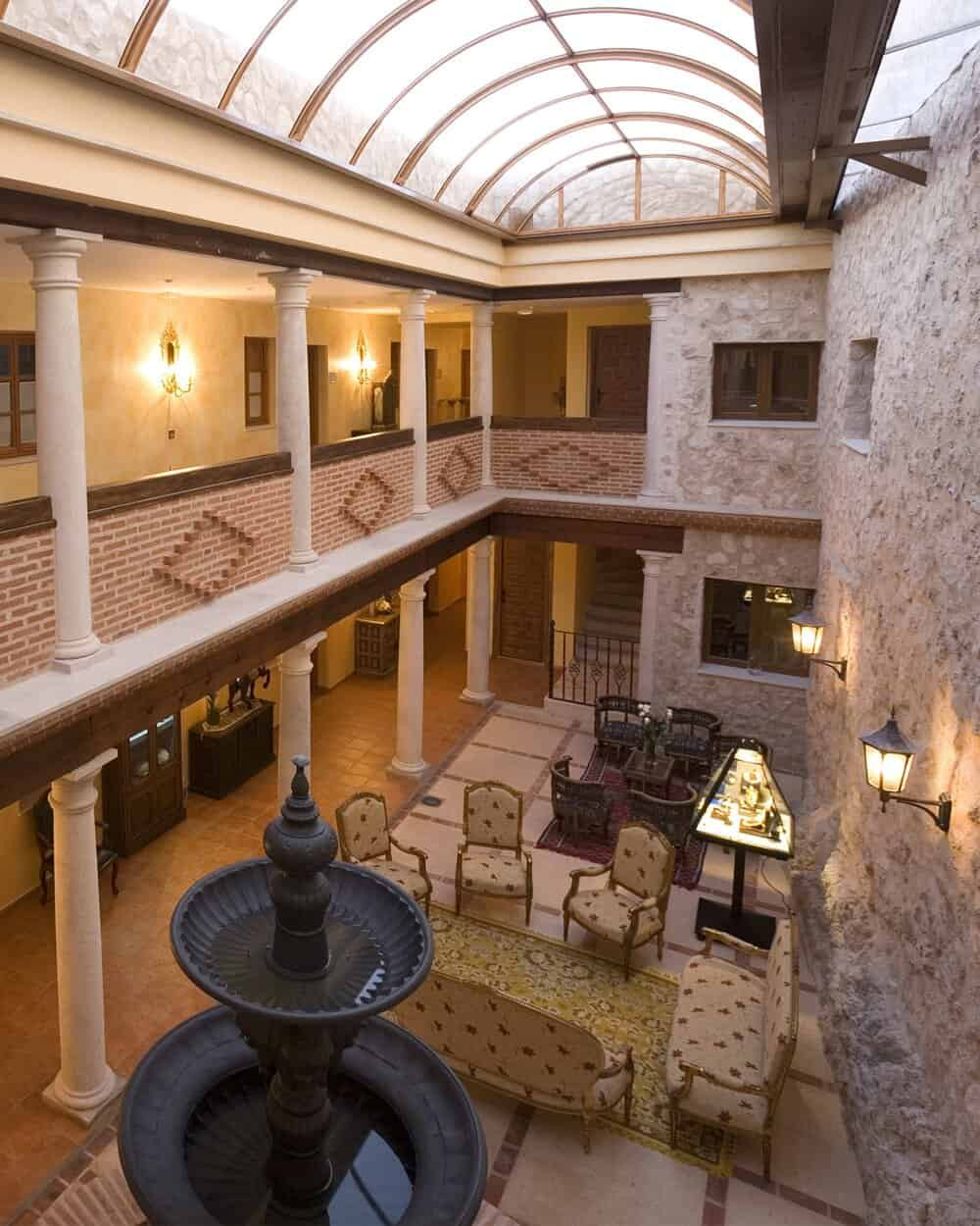 Inside of the castle Hotel Castillo de Curiel in Valladolid